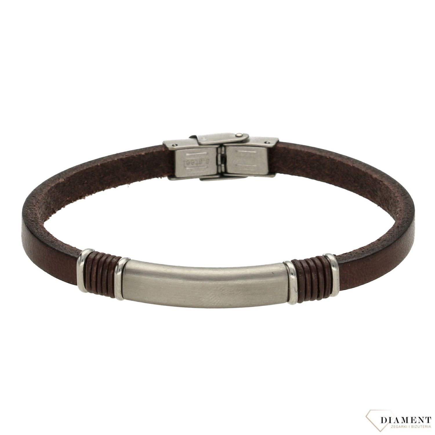 Bransoletka dla mężczyzny Dall'Acqua 'Brązowa skóra'v.jpg